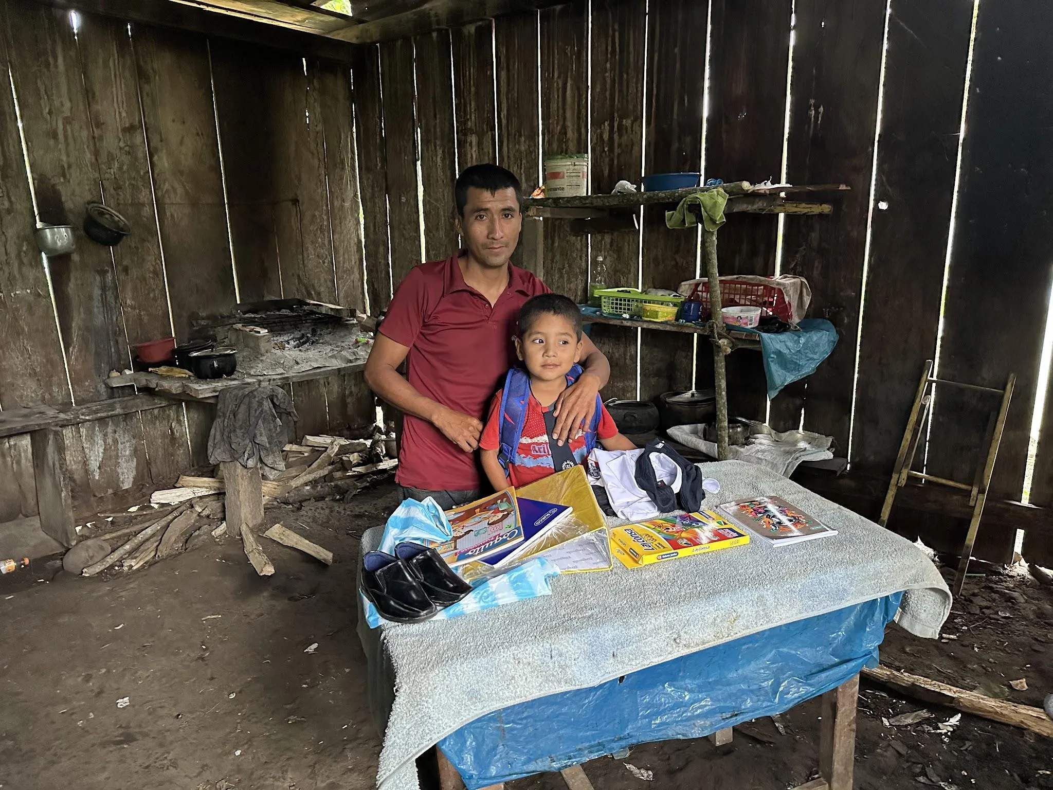 Deymar met zijn vader binnen