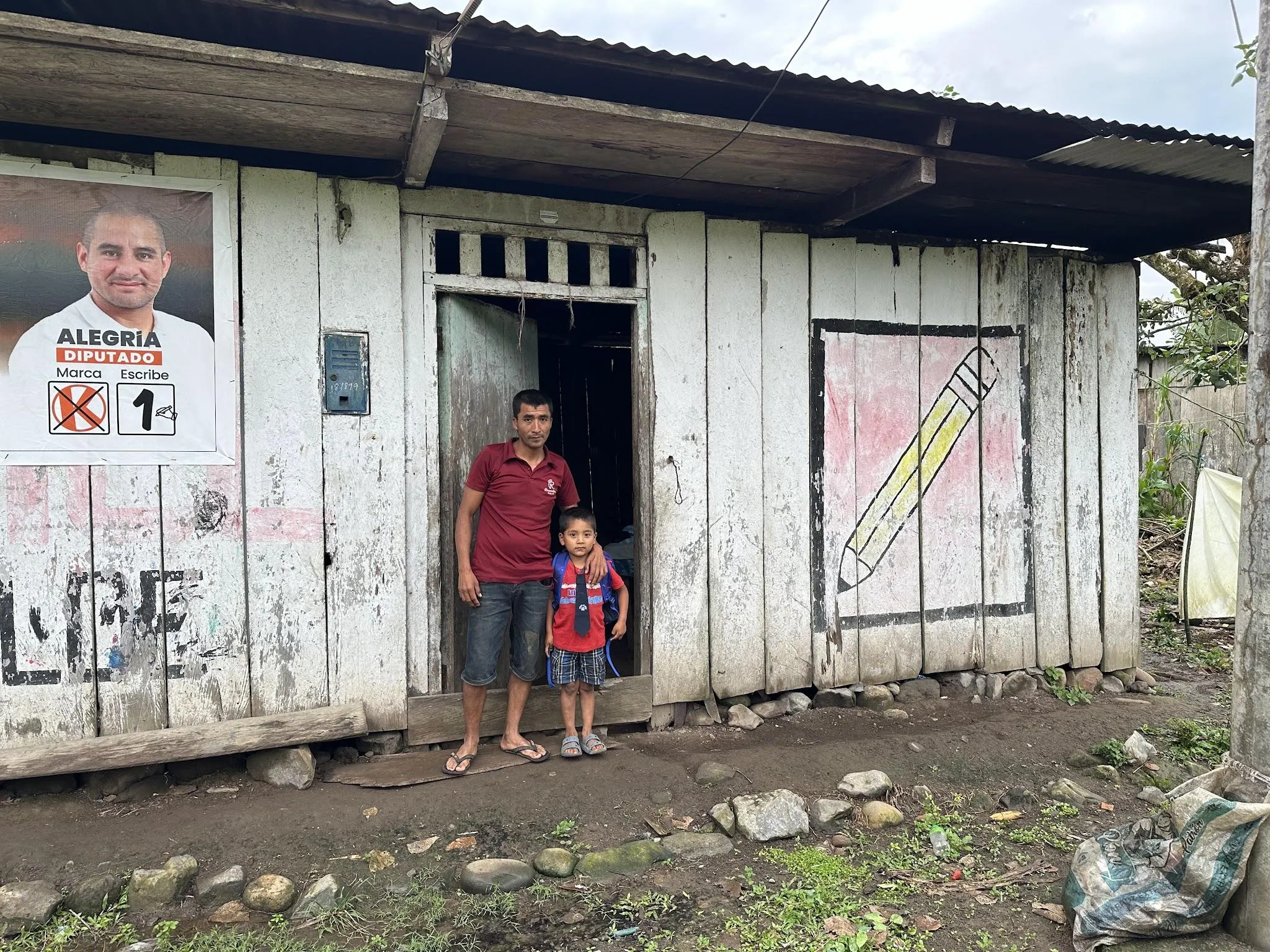 Deymar met zijn vader buiten